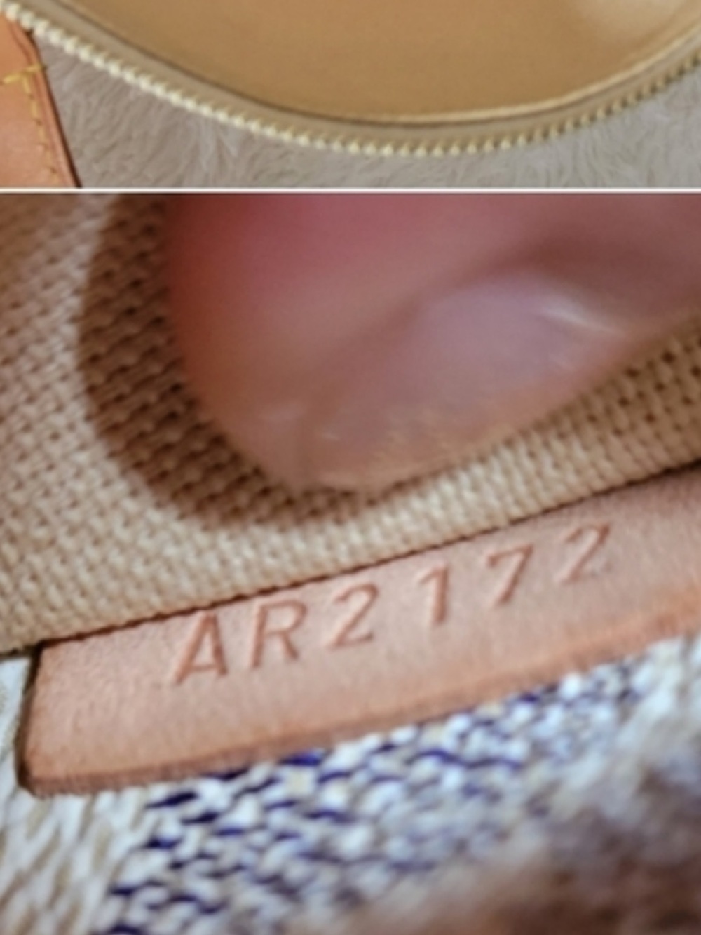 Louis Vuitton totally mm .. White and Beige Damier Azur Tote - Picture 11 of 12